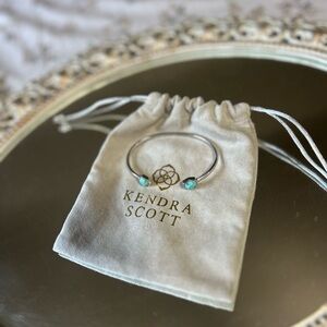 Kendra Scott Silver Bracelet with Turquoise Stones